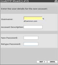 Motion Networks - Control Panel Wizard Screen Shot