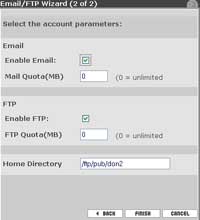 Motion Networks - Control Panel Wizard Screen Shot