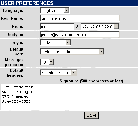 Motion Networks - Web mail setup